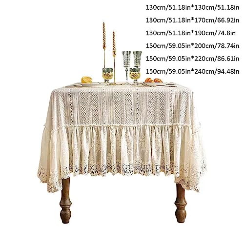 Nappe de table en dentelle rectangulaire 150x240cm chic - 3