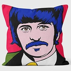 WELOVECUSHIONS Ringo Beatles – Youngerman Art Coussins - Les Beatles, Paul McCartney, John Lennon, RIngo Starr, George Harrison