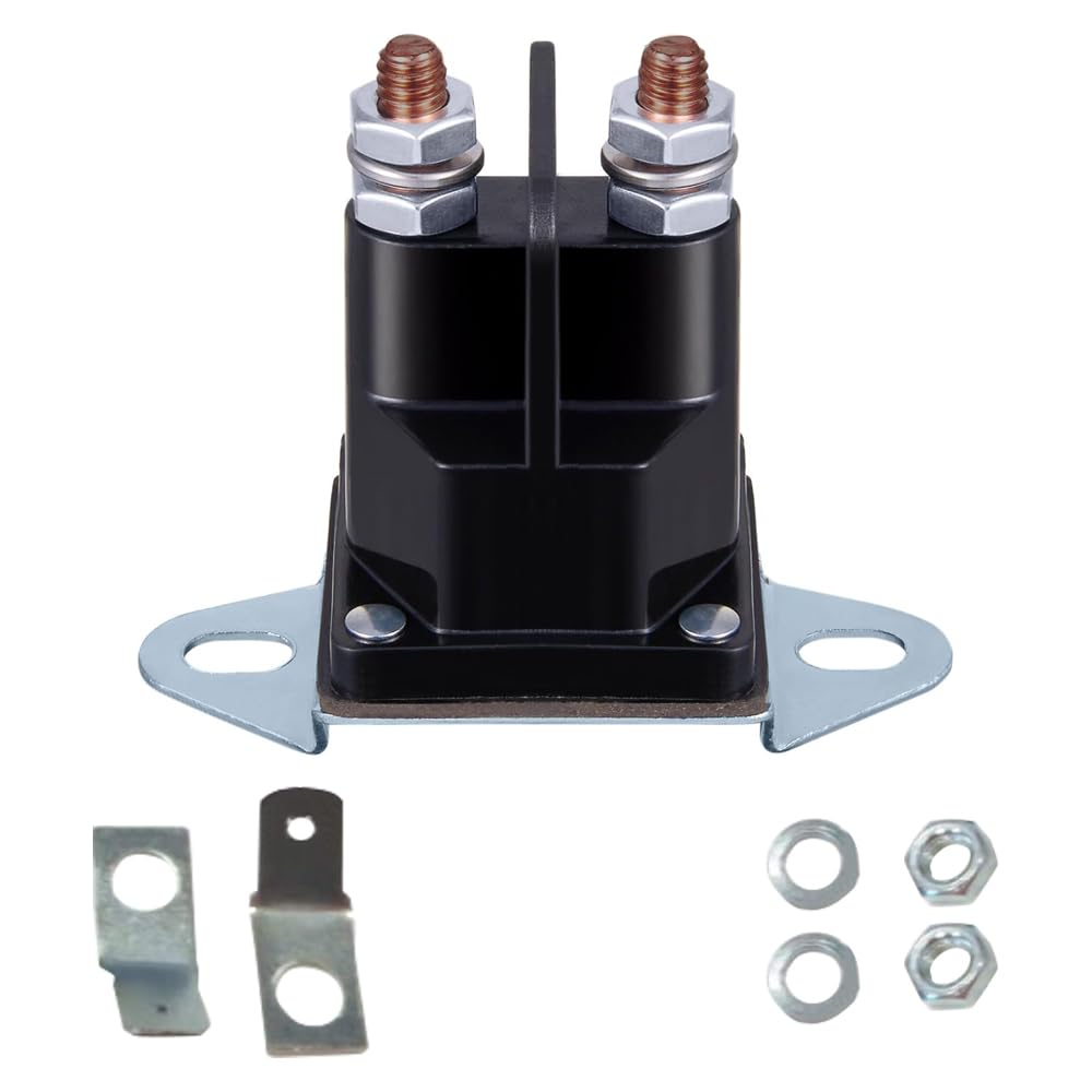 4 piezas de repuesto de solenoide de arranque de motor de bobina de latón de 12 V, kit de relé de arranque de solenoide para cortacésped Castel Garden
