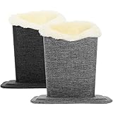 Operitacx 2 Stücke mit Plüsch gefütterter Brillenhalter, Brillenhalter mit Sockel, kratzfester Brillenständer, Brillenständer für Brillen, Sonnenbrillen