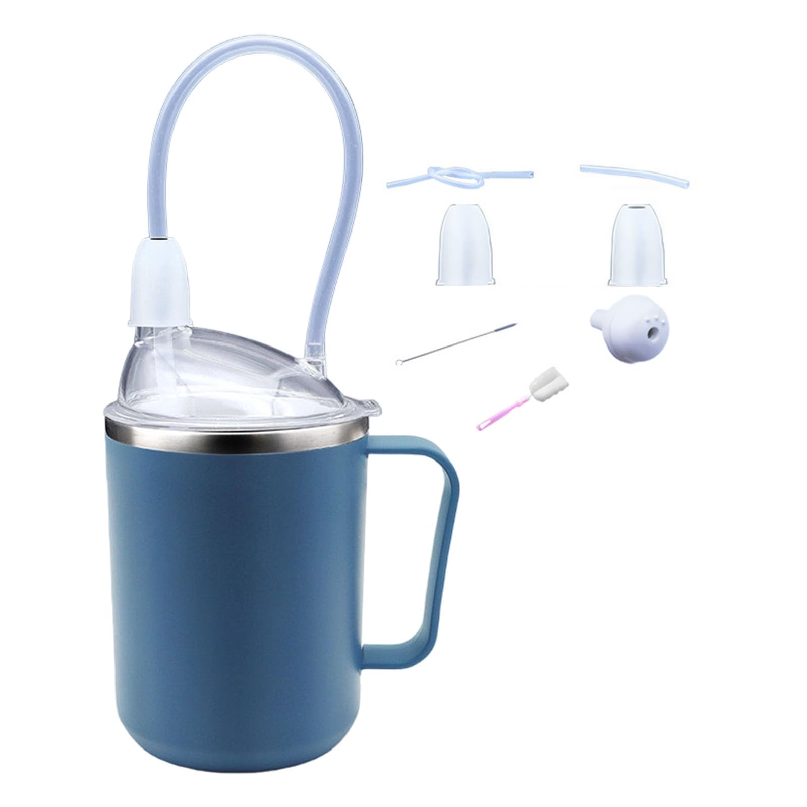 SHINLHUA Stainless Steel 450ml Leak Drinking Cup Spout for Adults Pet Feeding Water Cup