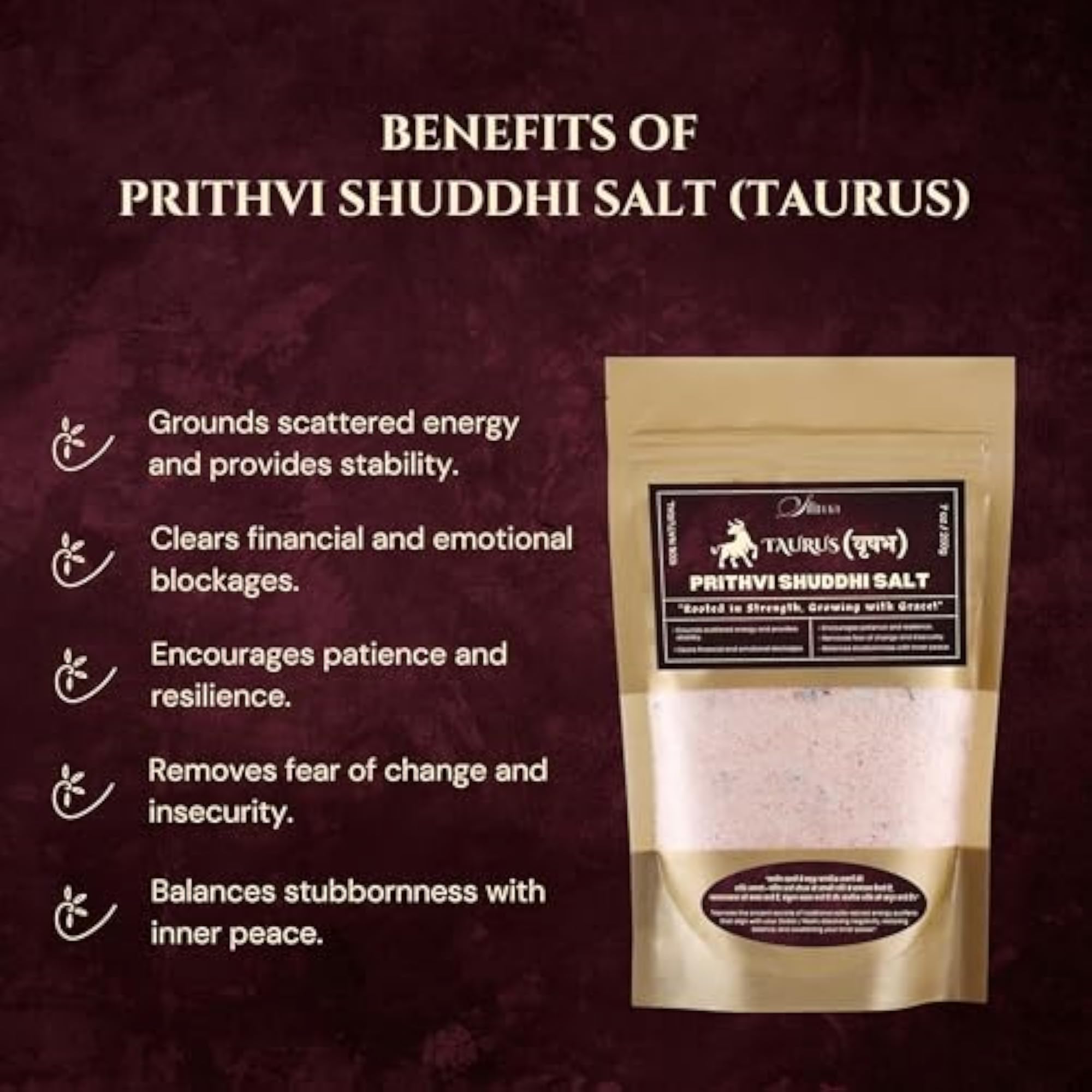 Prithvi Shuddhi Salt for Luxurious Bath Experience, Taurus
