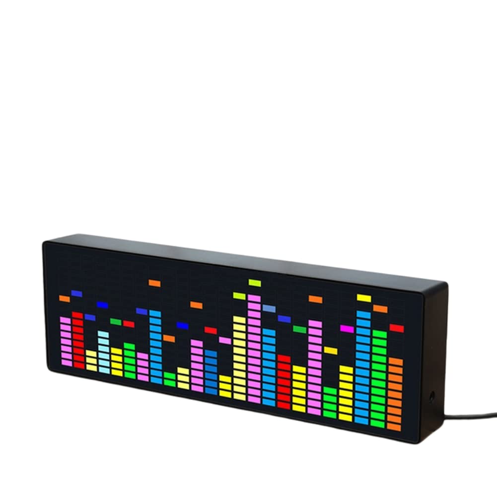 DAZZLEEX Indicateur de spectre audio à LED pour musique, VFD, affichage de l'atmosphère audio, horloge de mélange de couleurs, contrôle vocal