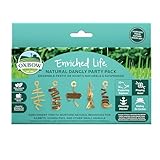 Oxbow Enriched Life Natural Dangly Party Pack, Rabbit Toys, Guinea Pig Toys, Enrichment for Bunny, Guinea Pig, Hamster Stuff, Rabbit Enrichment, Chinchilla, Rat, Chinchilla Cage Accessories