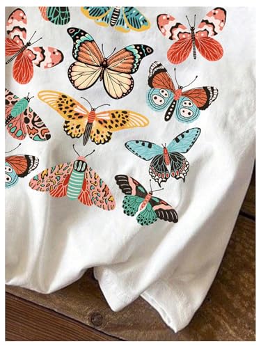 Image of RoseSeek Short Sleeve Graphic Round Neck Cute Tops Tee Shirts