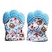 Pack de 2 Moufles de détention pour bébés, Gant Mortier Tranquilisant pour bébés, nouveau-nés, Aide à prévenir la douleur de dents et de gencives de bébé, Moufles en silicone Lavables. (Azúl)