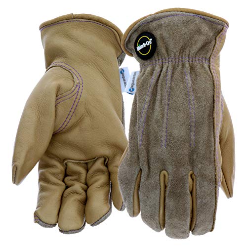 Miracle-Gro MG86006 Aqua Armor Cow Grain Palm Gloves - [1 Pair
