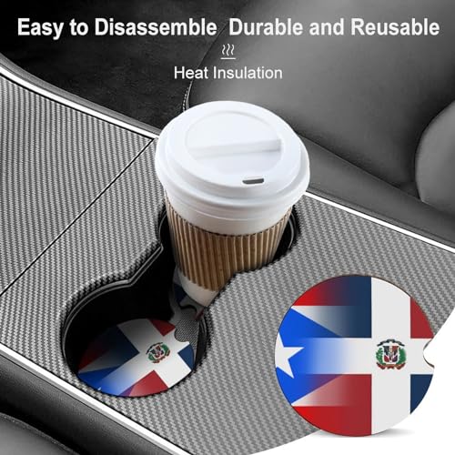 Portavasos para carro con diseño de bandera 4 piezas miniatura 3