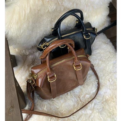 Bolso cruzado marrón retro y elegante ideal para ir a trabajar a diario con estilo 6