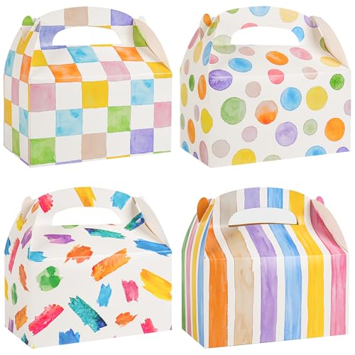36 Pack Medium Hawaiian Tropical Themed Gift Bags with Handles and 36 Pink Tissue Paper for Luau Parties, Birthdays, Weddings, Bridal Showers, Boutiques (10x8x4 Inch, 2 Designs Assorted)