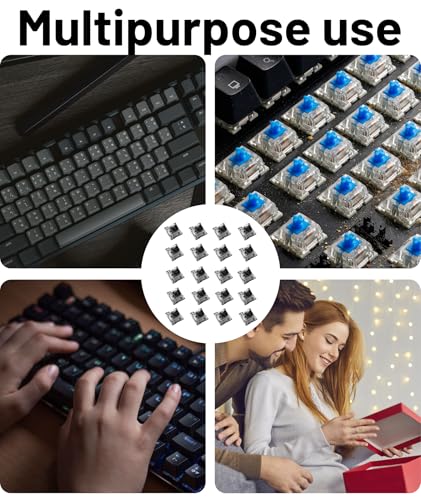 Image of 20 Pcs Mechanical Switches, Red Switches, Linear 45G Force, Dustproof Design, Hot-Swappable, Compatible with Standard Mechanical Keyboards