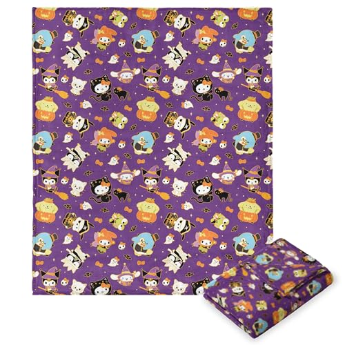 Northwest Hello Kitty Silk Touch Throw Blanket 50 x 70 Halloween Gold