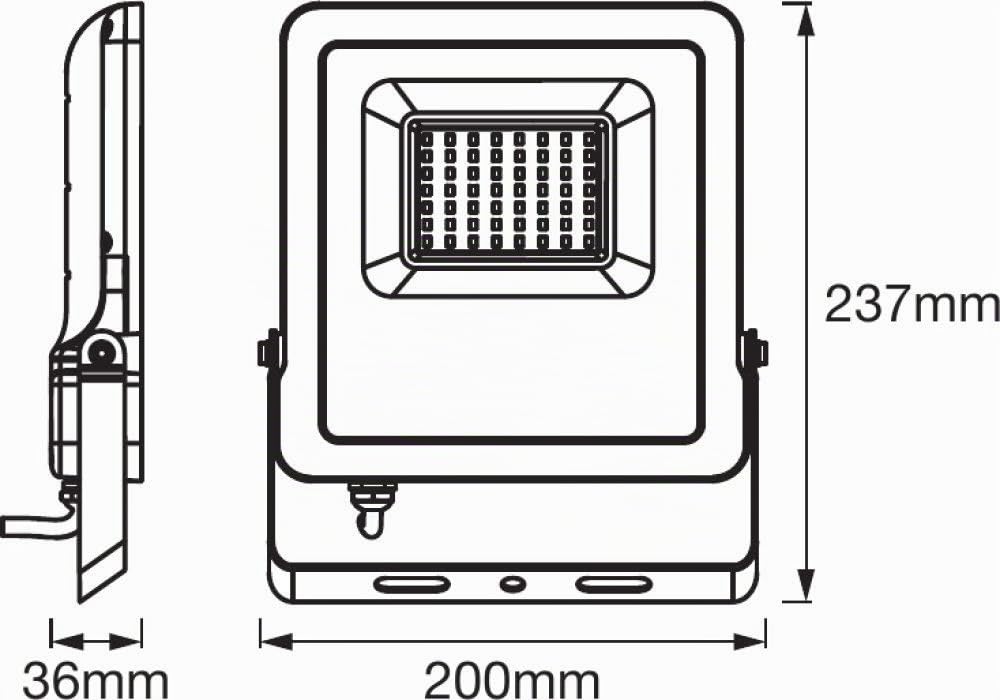 LEDVANCE Apparecchio Per Esterni Led Con Tecnologia Wifi, Proiettori Per Esterno, Bianco Caldo, 3000 K, 50 W, Compatibile Con Google E Alexa Voice Control, Bianco Caldo Dimmerabile, 50 Watt