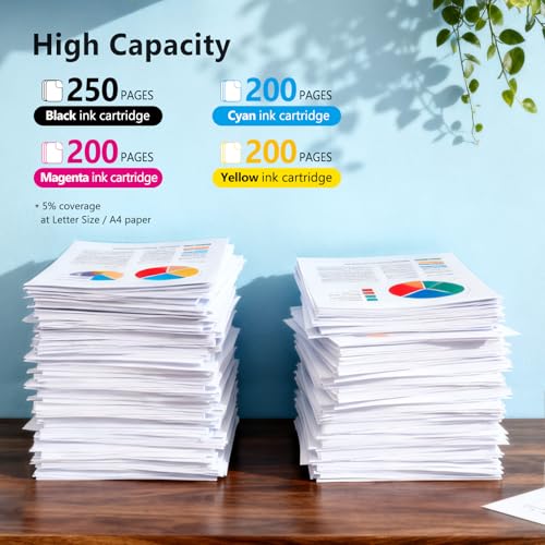 Image of COMBUY LC501 Ink Cartridges 4-Pack Compatible for Brother LC501 LC 501 LC501XL Ink Cartridges LC501BK LC501C LC501M LC501Y use with Brother MFCJ1360dw MFC-J1360DW MFC-J1260DW MFC-J1410DW Printers