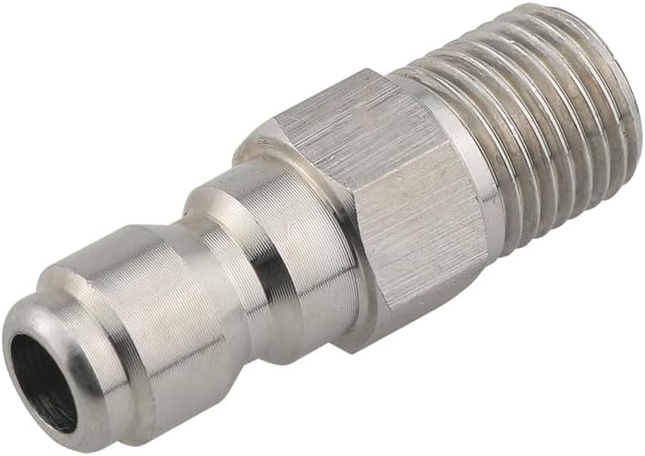 2PCS 1/4 Inch Pressure Washer Couplers Quick Connect Plug, Male NPT Fitting