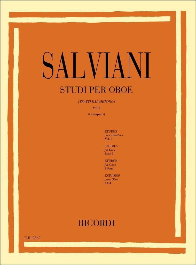 C. SALVIANI : STUDI PER OBOE (TRATTI DAL METODO) VOL. I - HAUTBOIS