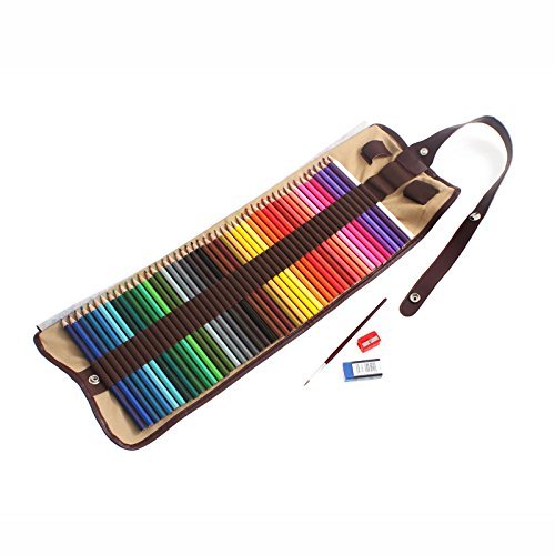 48 WaterColored High Quality Pencils - Drawing Pencils - Art Supplies - Painting Colours Included With Eraser, Sharpener and Blending Brush
