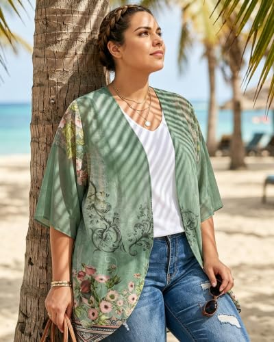 Image of Swimsuit Coverups for Women Sarong Beach Bikini Wrap Sheer Short Skirt Chiffon Scarf for Swimwear