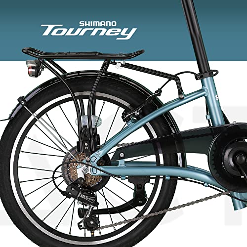 PACTO SIX - Hollandrad Hochwertiges Klappfahrrad 27cm Aluminiumrahmen Bike 20 Zoll Aluminiumräder...