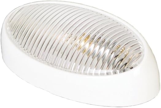 Arcon 51251 Universal Porch/Utility Light with Clear Lens and White Base