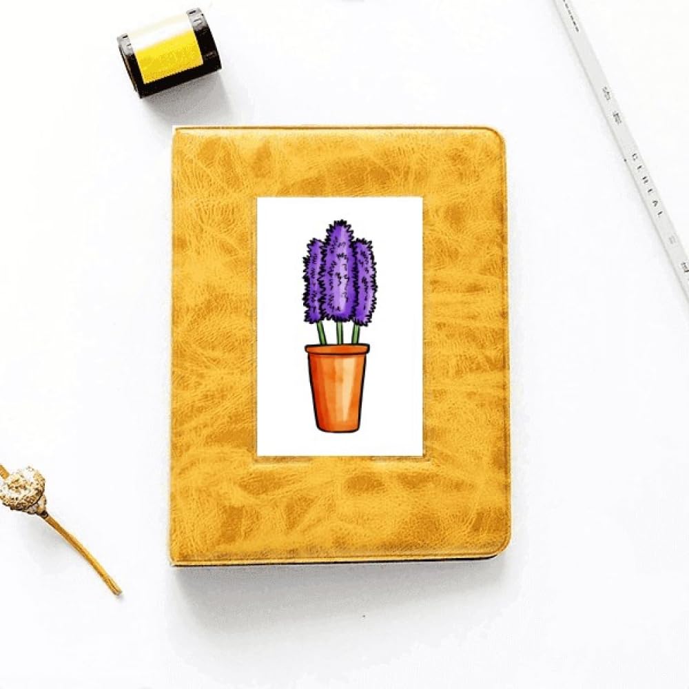 no/no Purple Potted Flower Simple Photo Album Family Wedding Picture 4x6