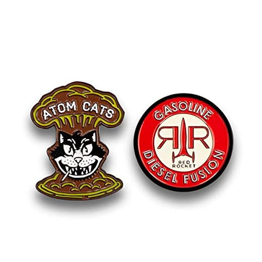Desconocido Exclusive Fallout Atom Cats & Red Rocket Pins | Collectible Enamel Pins | 2 Pack