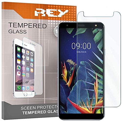 REY 3X Protector de Pantalla para LG K40, Cristal Vidrio Templado Premium