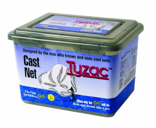 Betts 3-Foot Tyzac Nylon Cast Net with Iron Weights, 3/8-Inch Mesh, Boxed