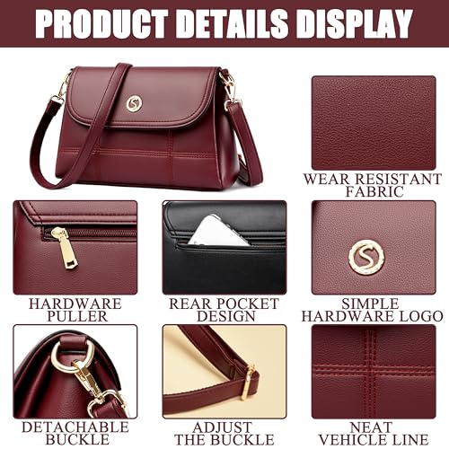 Crossbody Bag for Women Lightweight Underarm Purse Shoulder Handbags with Magnetic Closure3