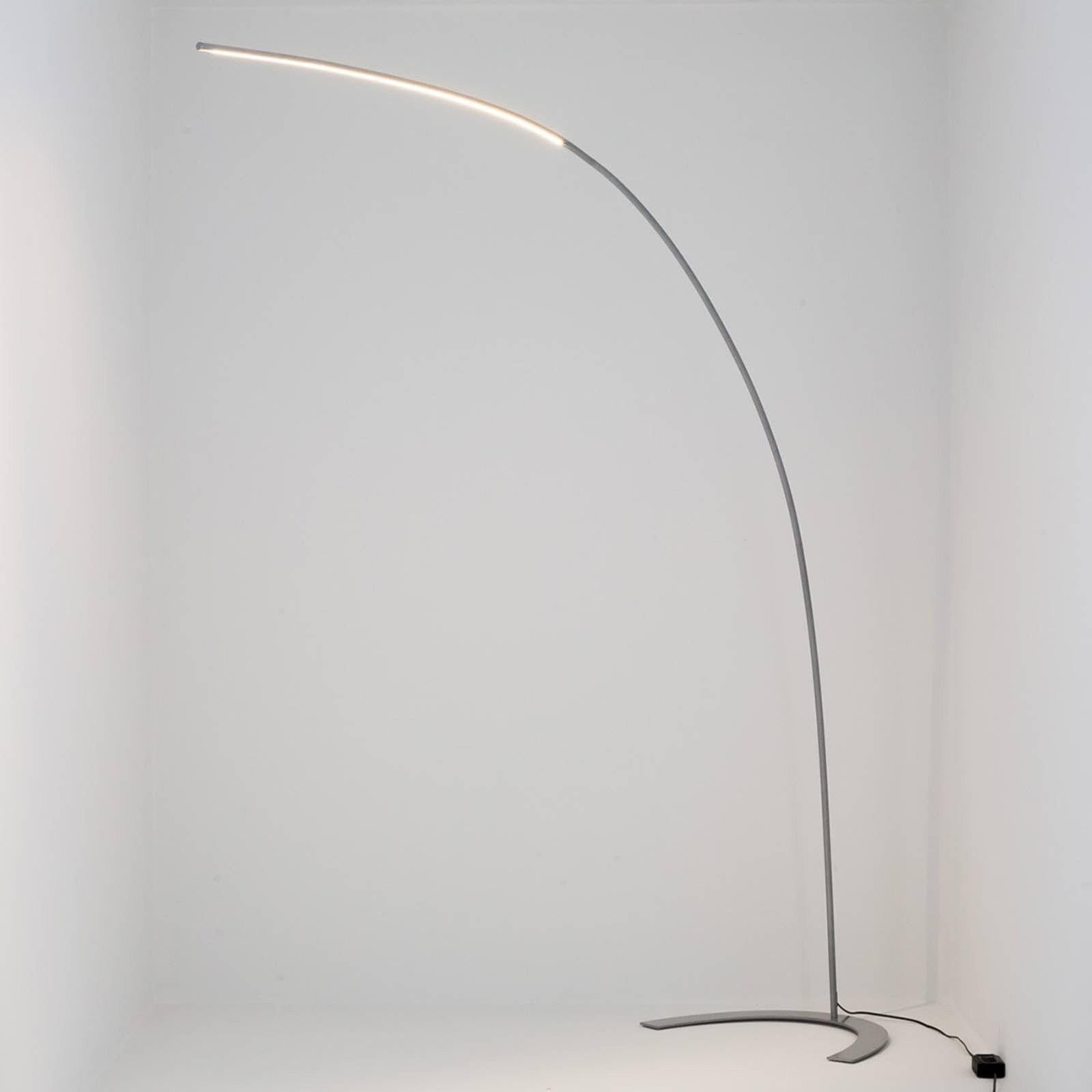 LED Lámpara de pie 'Danua' (Moderno) en Gris hecho de Metal e.o. para Salón & Comedor (1 llama,) de Lindby | lámpara de pie LED