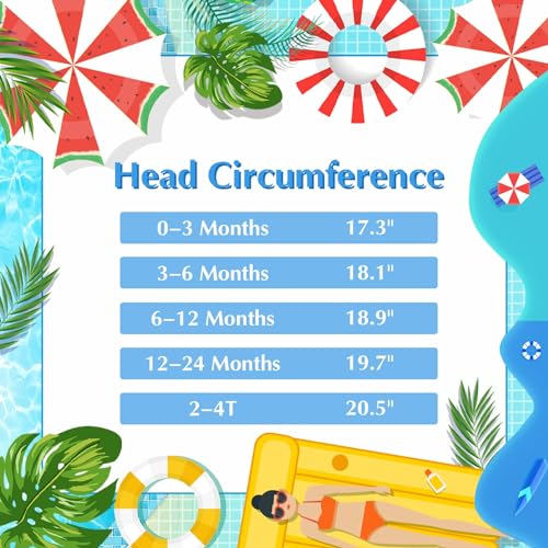 Durio UPF 50+ Sun Protection Wide Brim Baby Girl Sun Hat Cute Summer Beach Baby Sun Hat Baby Girl Hats 7