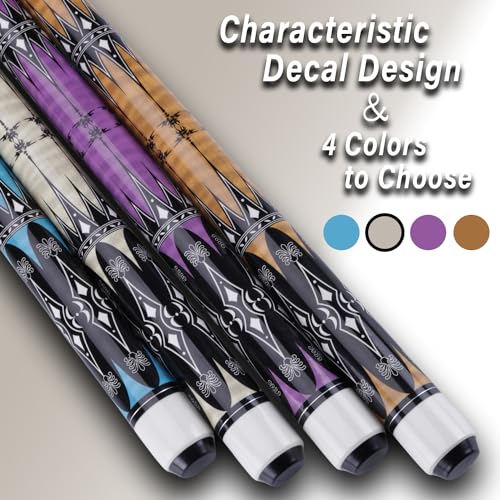 Sinsilvie 13mm 58 Inch 19 20 oz Billiard Pool Cue Stick, 1/2 Maple Billiard Pool Stick - Image 4