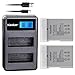Kastar Battery (X2) & LCD Dual Slim Charger for Nikon EN-EL14a, EN-EL14, ENEL14A, ENEL14 & Nikon Coolpix P7000 P7100 P7700 P7800, D3100, D3200, D3300, D3400, D5100, D5200, D5300 DSLR, Df DSLR, D5600