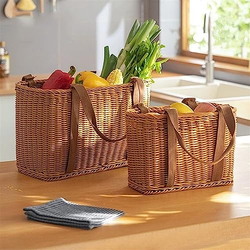 SPYKEY Cesta de piquenique Picnic Basket Outdoor Outdoor Storage Basket Home Decoration Garden Fruit