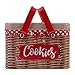 DOITOOL Baking Cookie Box Tinplate Tea Biscuit Storage Containers Kitchen Storage Container Tea Coffee Tins for Dry Storage Spices Tea Candy Party Favors Red Cookie Tins