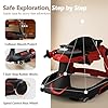 Kinder King 8-in-1 Baby Walker with Music & Lights, 3 Level Adjustable Height, Foldable Toddler Walker with Speed Adjustable Wheels, Easy to Clean, Baby Walkers for Boys & Girls 6-18 Months #4