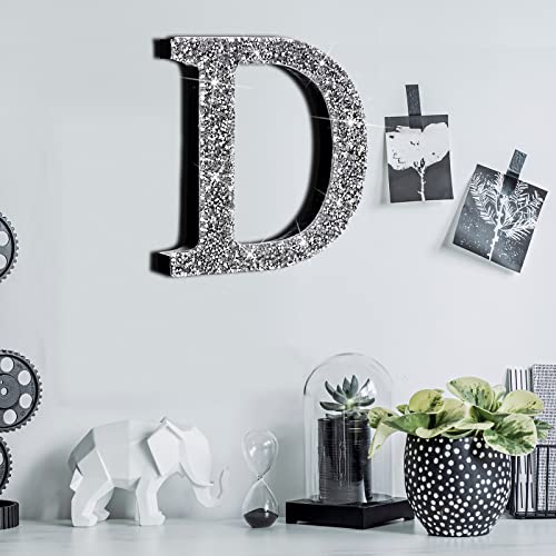 Qunclay-57-Inch-Silver-Crystal-Diamond-Letters-Crushed-Diamond-Decorations-Glitter-Letters-with-Screws-and-Hooks-Rhinestone-Gifts-for-Easter-Birthday-Wall-Bedroom-DecorLetter-D Qunclay 57 Inch Silver Crystal Diamond Letters Crushed Diamond Decorations Glitter Letters with Screws and Hooks Rhinestone Gifts for Easter Birthday Wall Bedroom DecorLetter D