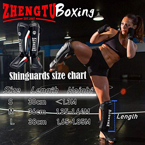image for ZTTY ZHENGTU Boxing Shin Guards for Muay Thai Kickboxing MMA Fighting 
