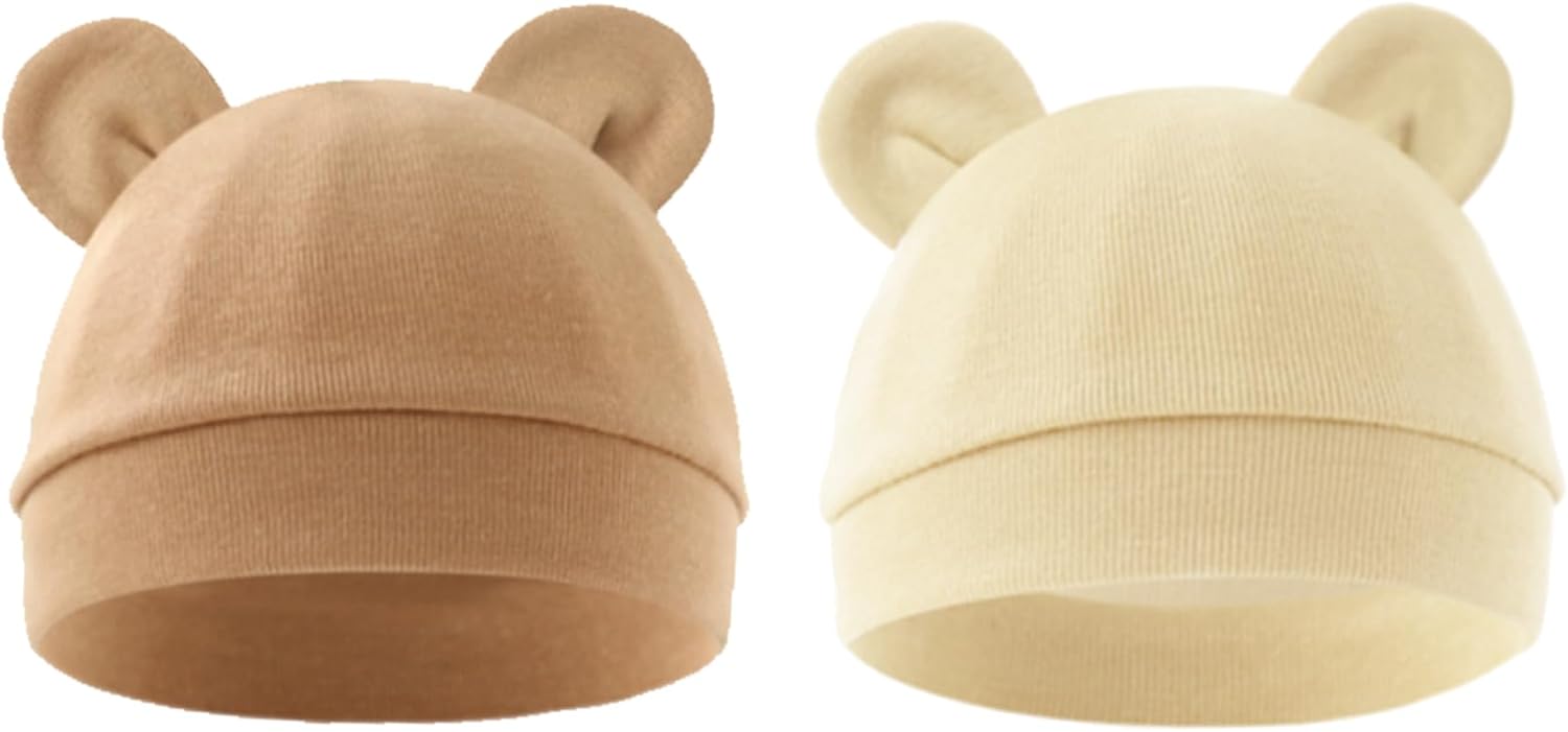 Jastore Newborn Baby Hat Bear Ears Infant Caps Baby Boy Girl Toddler Hats Infant Beanie Caps for 0-3 Months Jastore Newborn Baby Hat Bear Ears Infant Caps Baby Boy Girl Toddler Hats Infant Beanie Caps for 0-3 Months