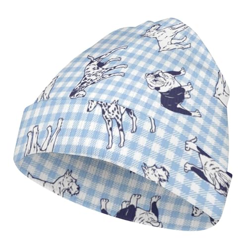 Dalmatian Dog Pattern Kids Beanie Hat for for Girls Boys Children Cap Winter Knitted Chemo Cancer Headwear Accessories Gifts Decoration Black