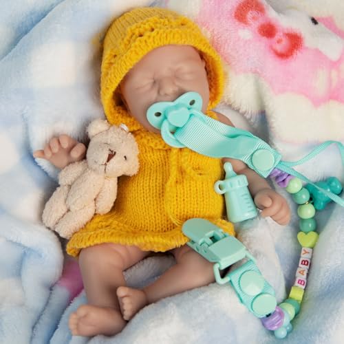 Muñeca bebé de silicona IVITA de 8 pulgadas miniatura 2