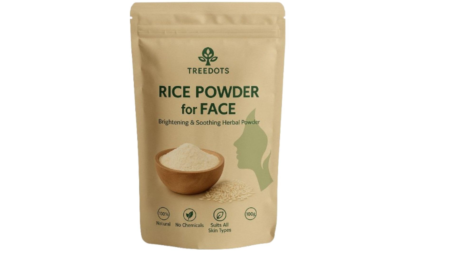 Rice Powder for Face, Natural Brightening & Soothing Herbal Powder, 100g Fairness Facepack | DIY Rice Face Pack | Handmade For Fairness & Brighteness. Stop Dark Spot & Pigmentation.-image-39