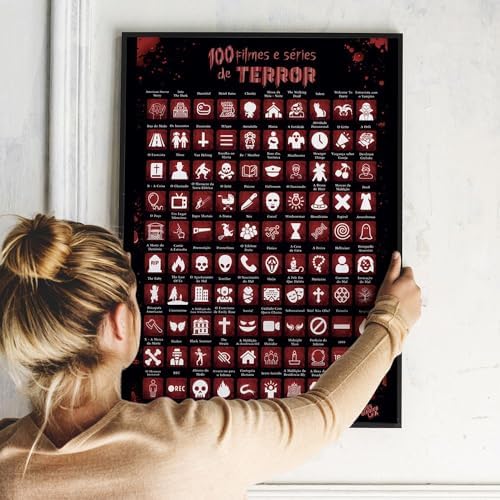 Pôster Raspadinha 100 Filmes e Séries de Terror - Sem moldura - O...