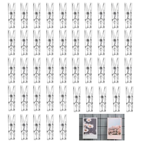Mini mollette da bucato,100 pcs trasparenti piccole clip fotografiche pioli per foto in plastica mollette bucato per artigianato artistico decorazione matrimoni per feste fai-da-te 3 * 25 mm