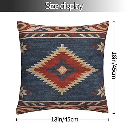 Vintage Southwest Native American Square Zippered Cushion Throw Case Pillow Case Cover 18X18 Inch #TOP1