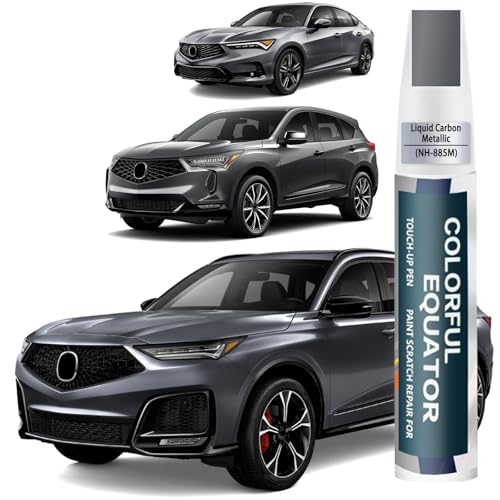 Image of Liquid Carbon Metallic(NH-885M) Touch Up Paint Compatible with Acura, Car Paint Pen Scratch Repair Two-In-One Touch Up Paint, Premium Car Scratch Remover for Deep Scratches