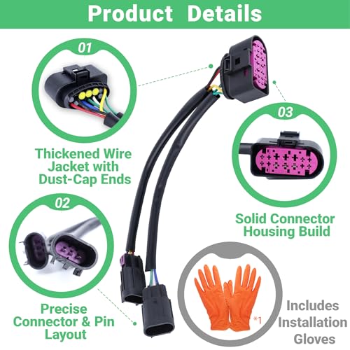 2PCS Upgraded Conversion Harnesses Quad Housing to Projector Headlight by Zonrayth - Used condition - Image 2