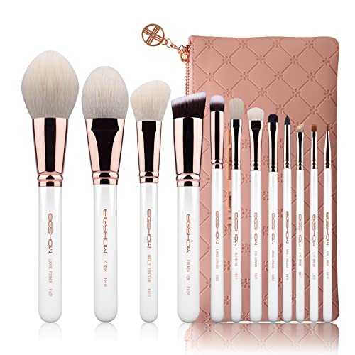 Makeup Brushes Sets, EIGSHOW Vegan Makeup Brushes Cruelty-Free Soft Synthetic Bristles for Foundation Blending Face Powder Lip Blush Contour Eyeshadow (PRO RoseGold)