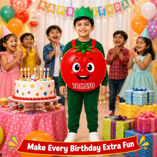 Image of Raj Costume Kids Fruit & Vegetable Fancy Dress Costume | Soft Felt Fruit and Vegetable Cutout Costume for Boys & Girls | School Annual Function