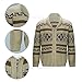 CLEDARM Men The Dude Sweater Costume Adults Shawl Collar Zip Up Knit Cardigan Sweater Halloween Cosplay Outerwear (Medium) Beige
